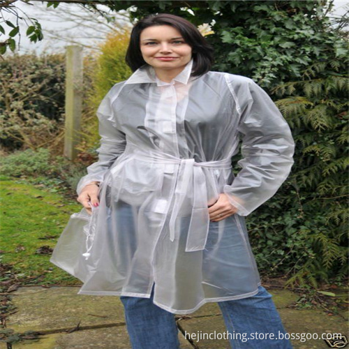 Garden use translucent adult pvc rainwear